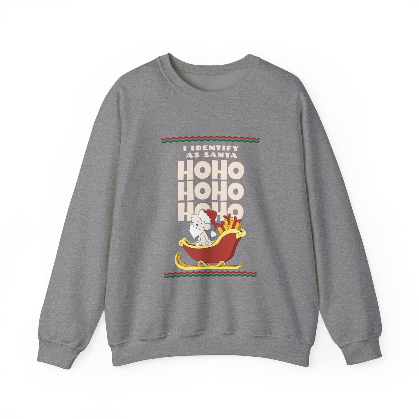 I Identify as Santa Dog Lover Unisex Crewneck Sweatshirt