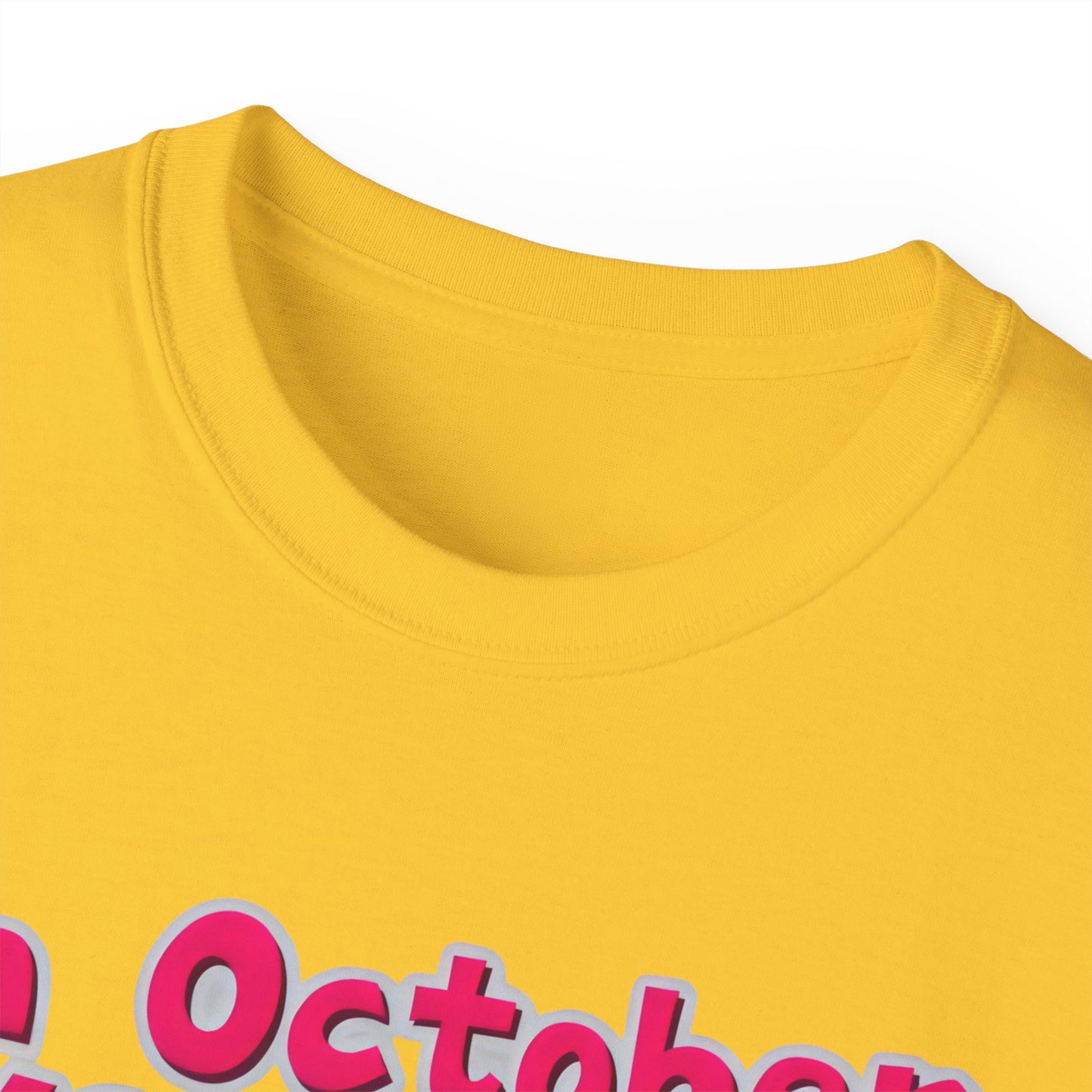 Cute Pet Cartoon In October We Wear Pink Unisex Organic T-Shirt