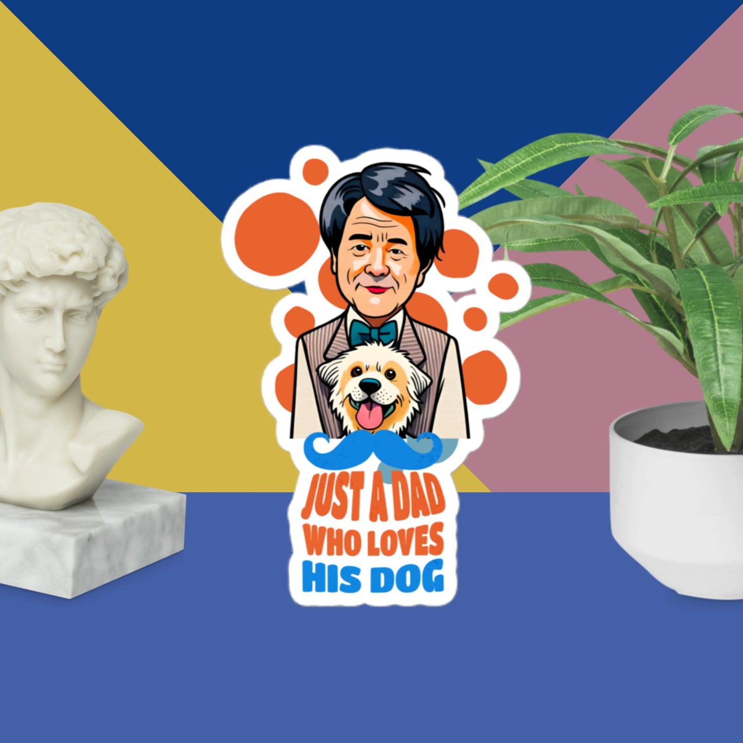 Just a Dad Who Loves His Dog Stickers