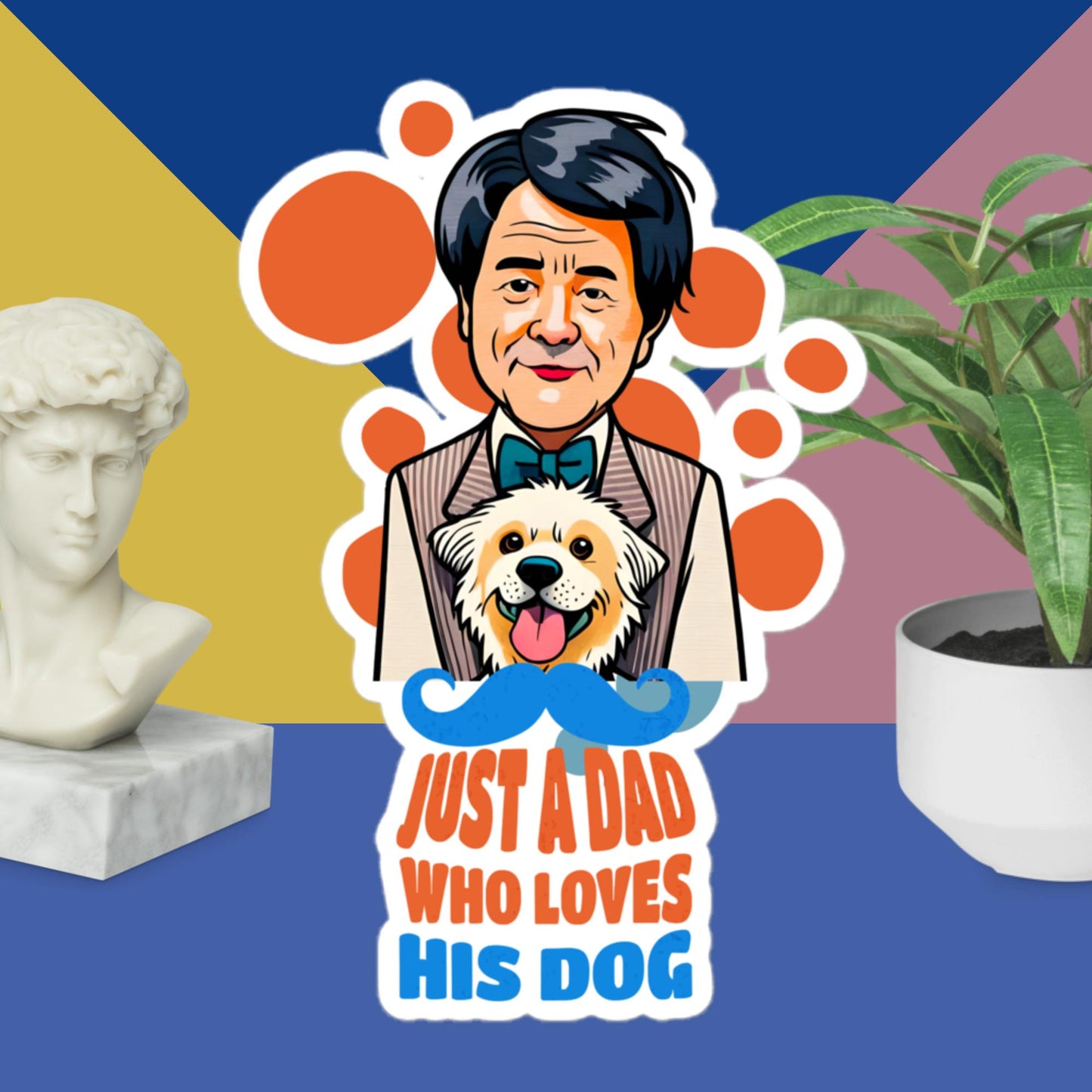 Just a Dad Who Loves His Dog Stickers