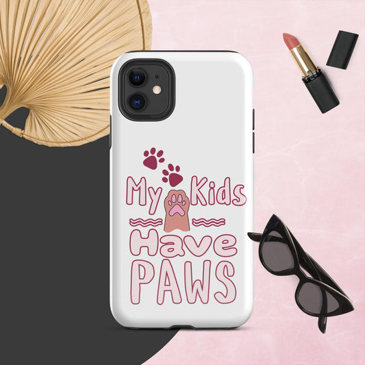 Cute Funny My Kids Have Paws iPhone® Case