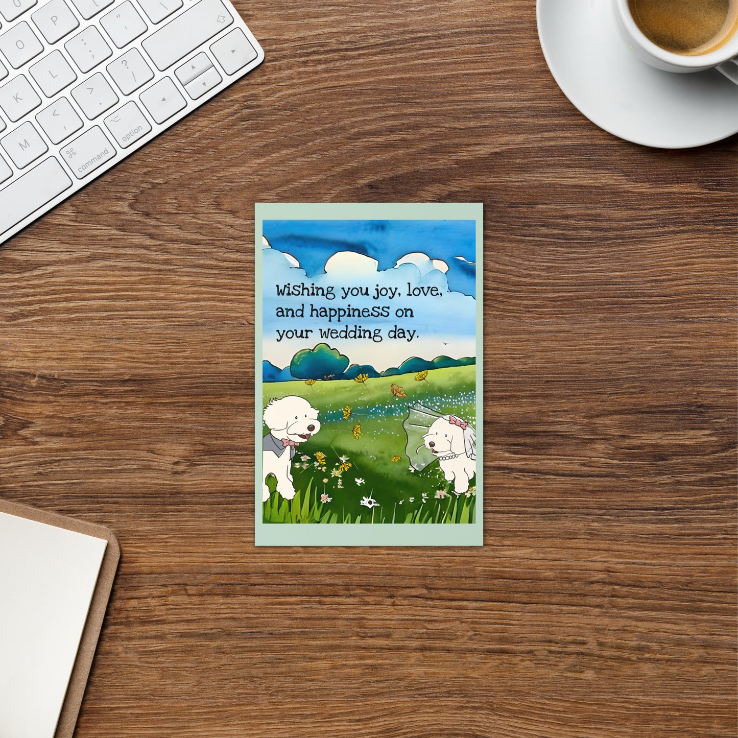 Cheeky Bichon Cute Dog Wedding Greeting card