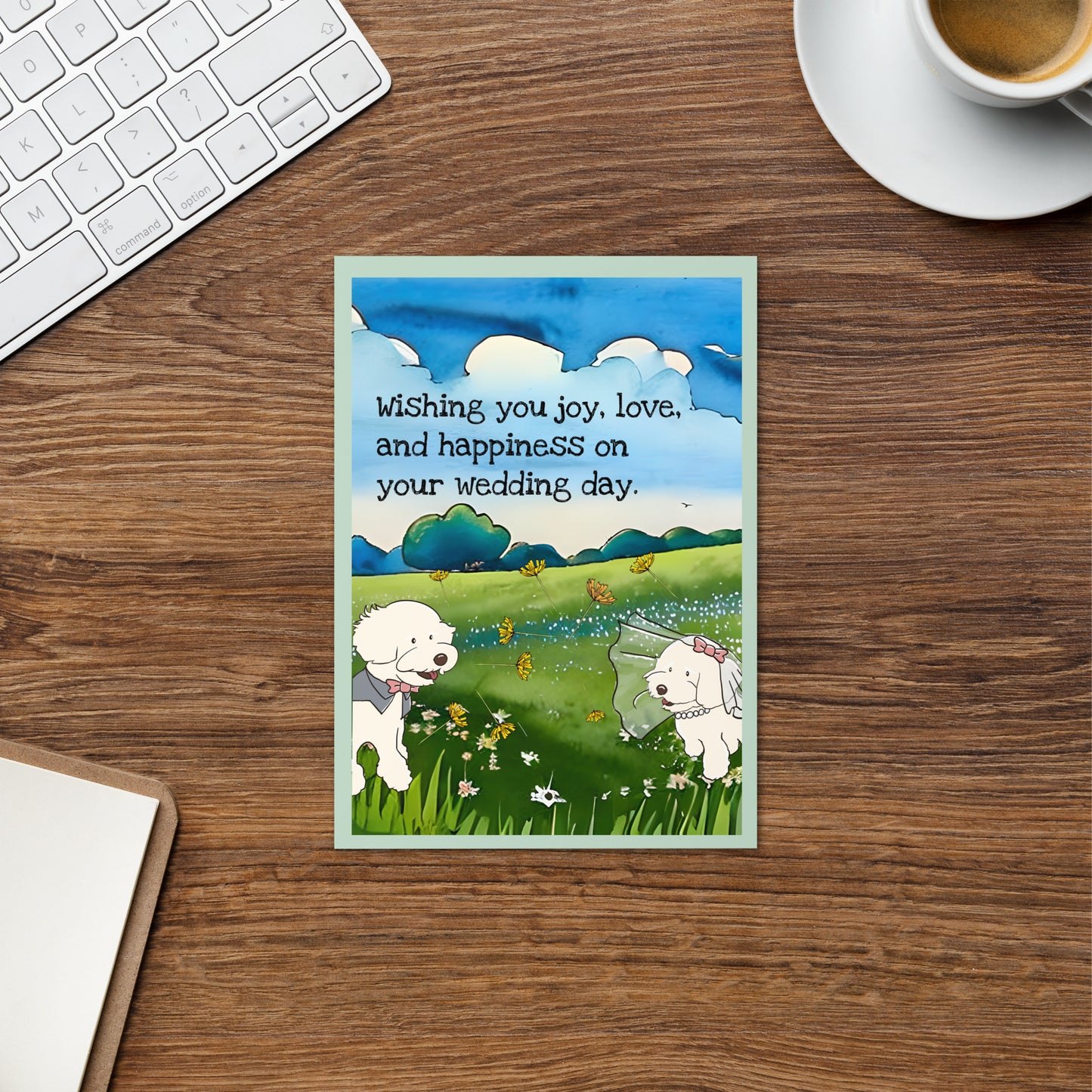 Cheeky Bichon Cute Dog Wedding Greeting card
