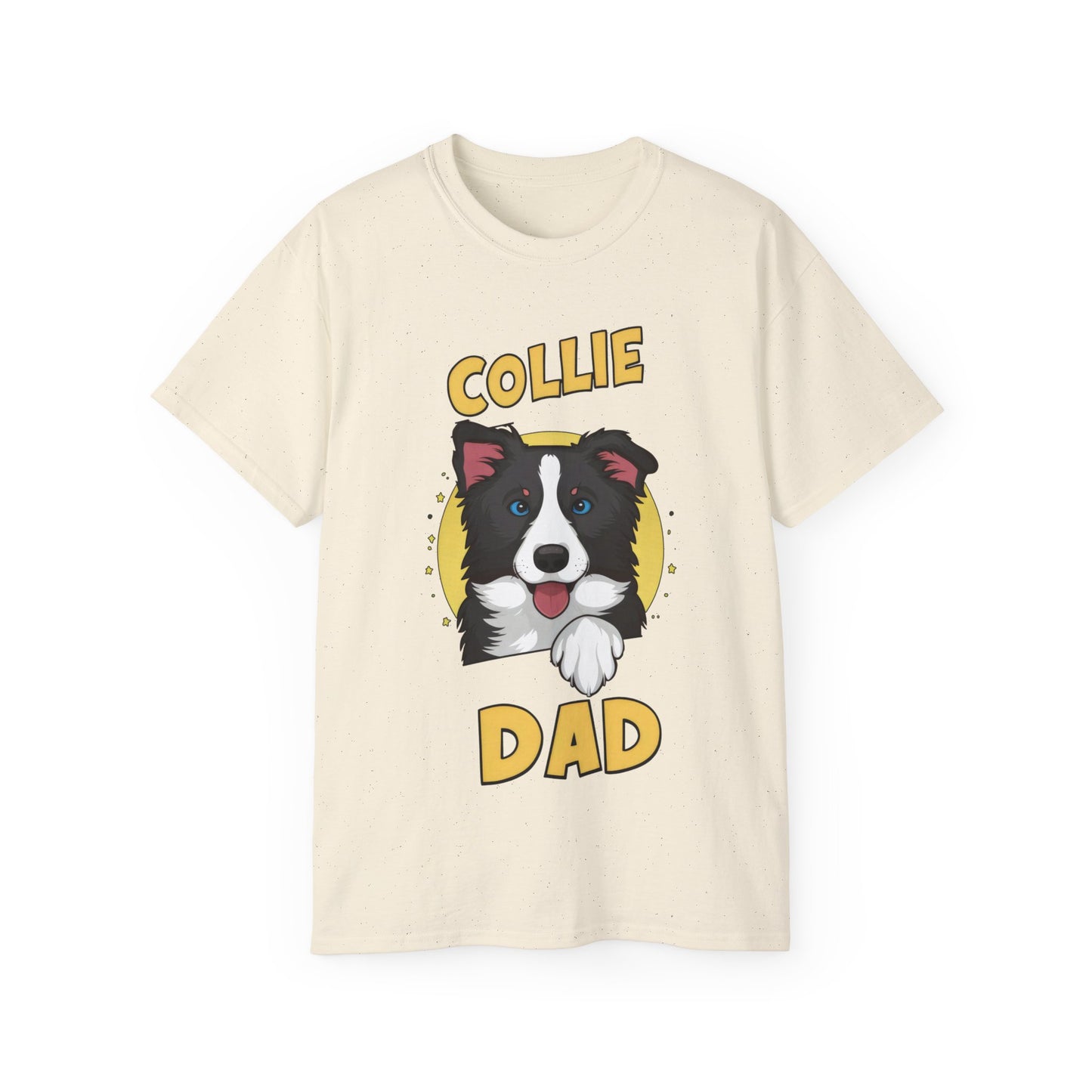 Cute Cartoon Collie Dad Organic T-Shirt