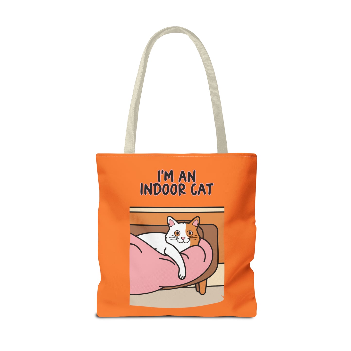 Cute Funny I'm an Indoor Cat Cartoon Meme Tote Bag