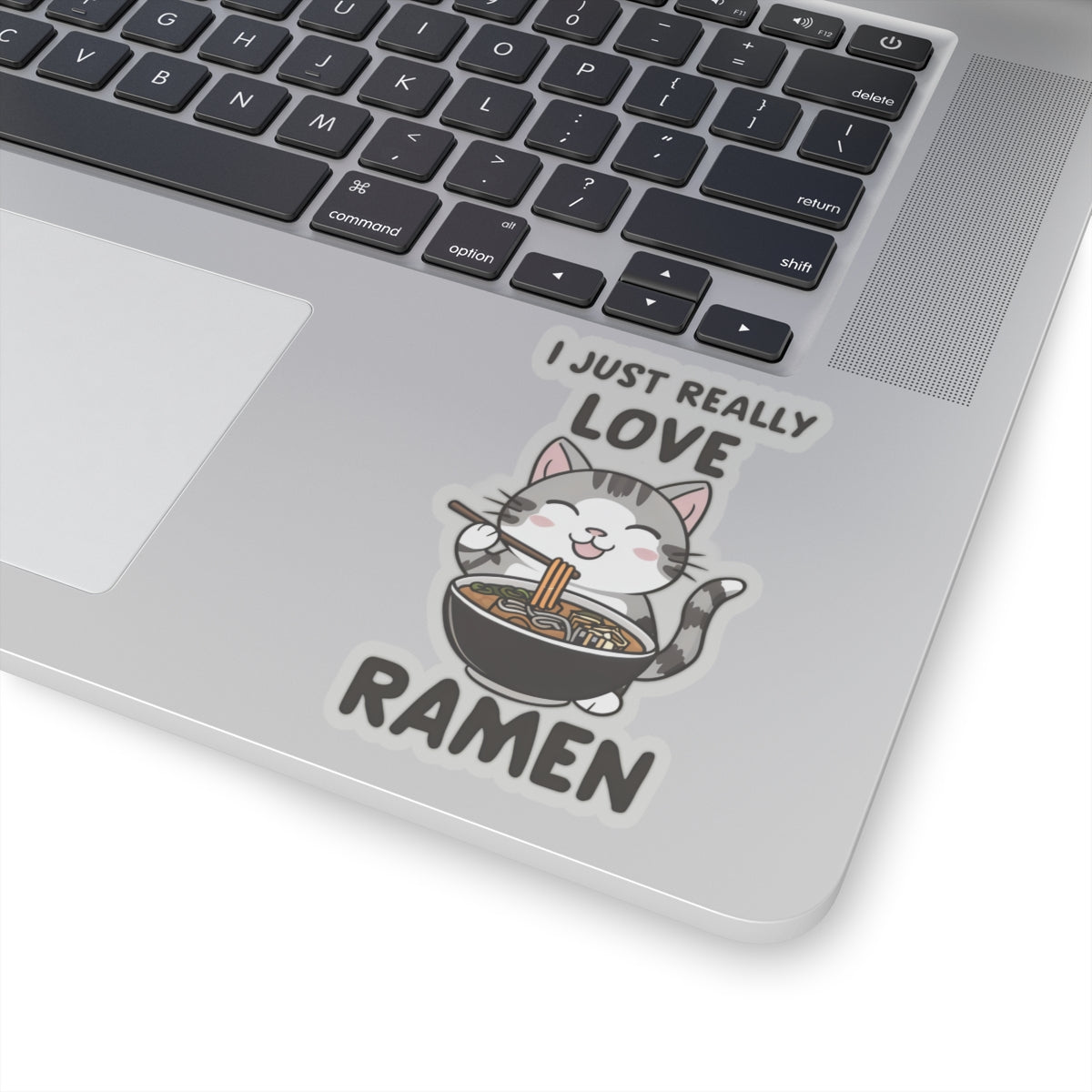 Cute Cat Cartoon I Just Really Love Ramen Kiss-cut Stickers