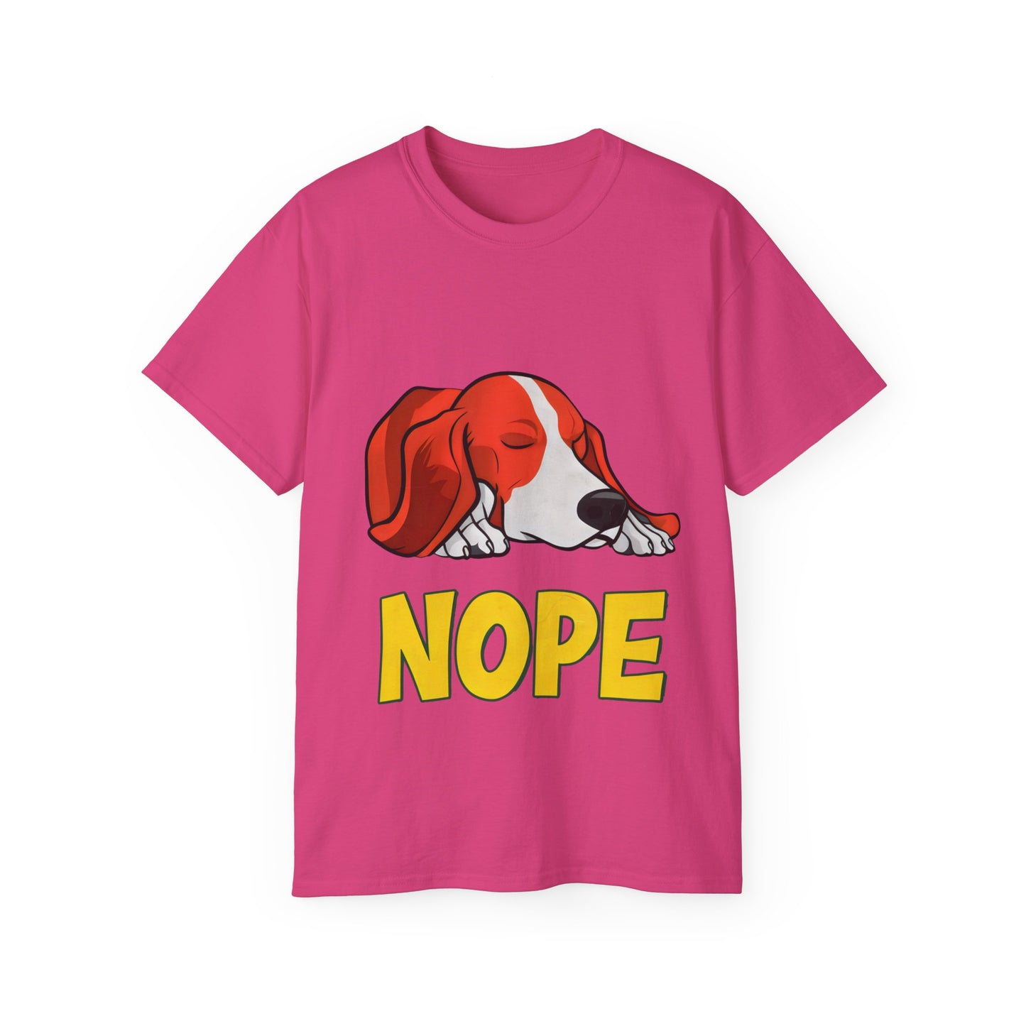 Cute Dog Cartoon Nope Meme Unisex Organic T-Shirt