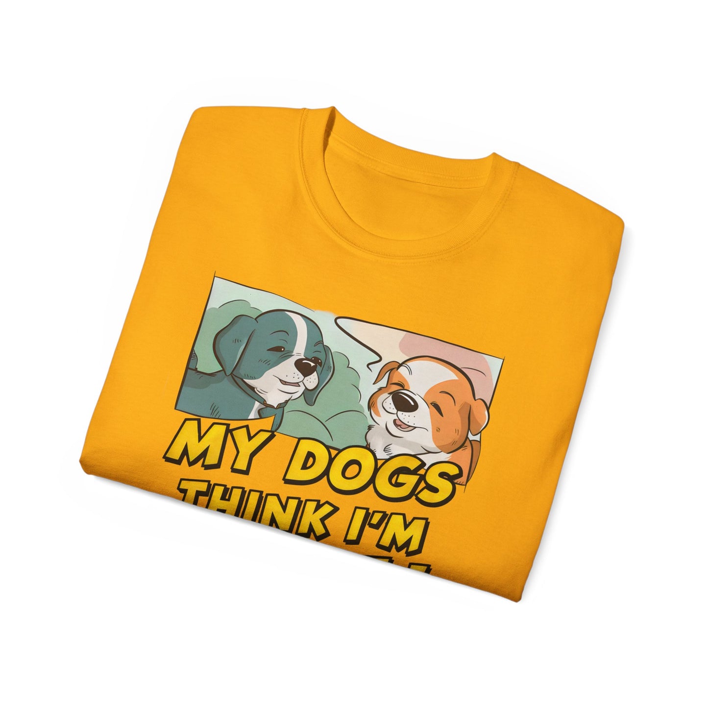 Cute Cartoon My Dogs Think I'm Cool Meme Organic T-Shirt