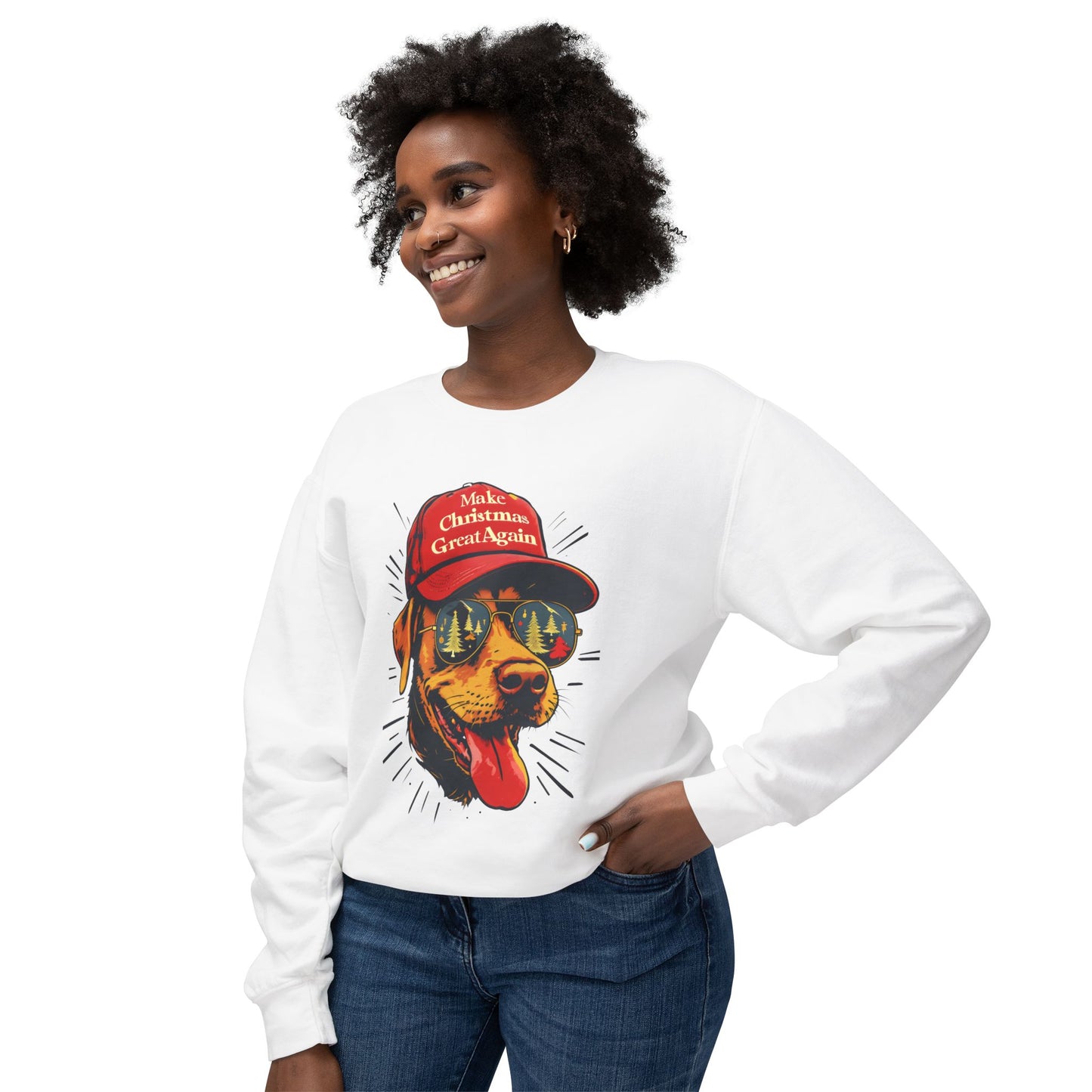 Funny Make Christmas Great Again Dog Lover Sweatshirt