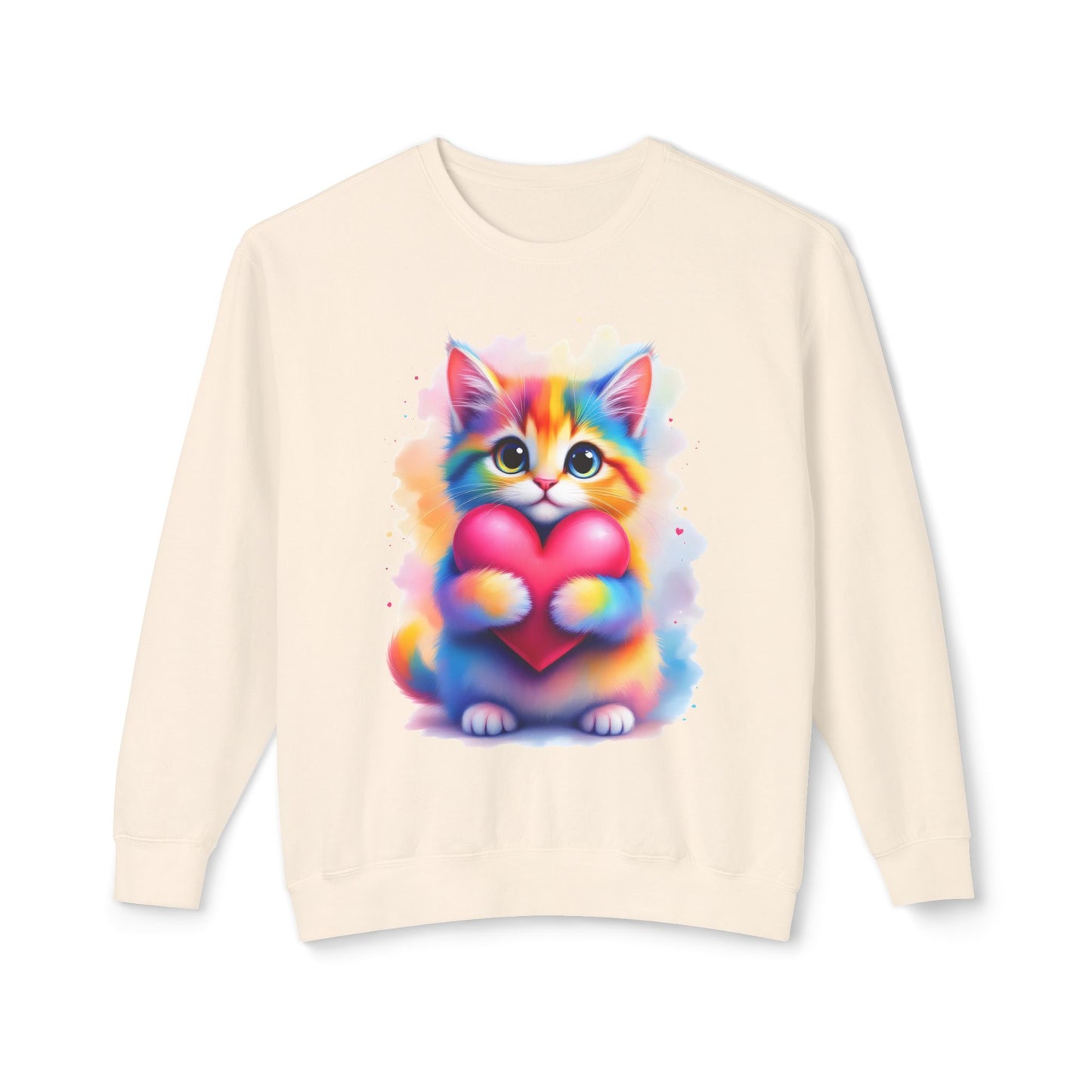 Rainbow Cat Heart Sweatshirt