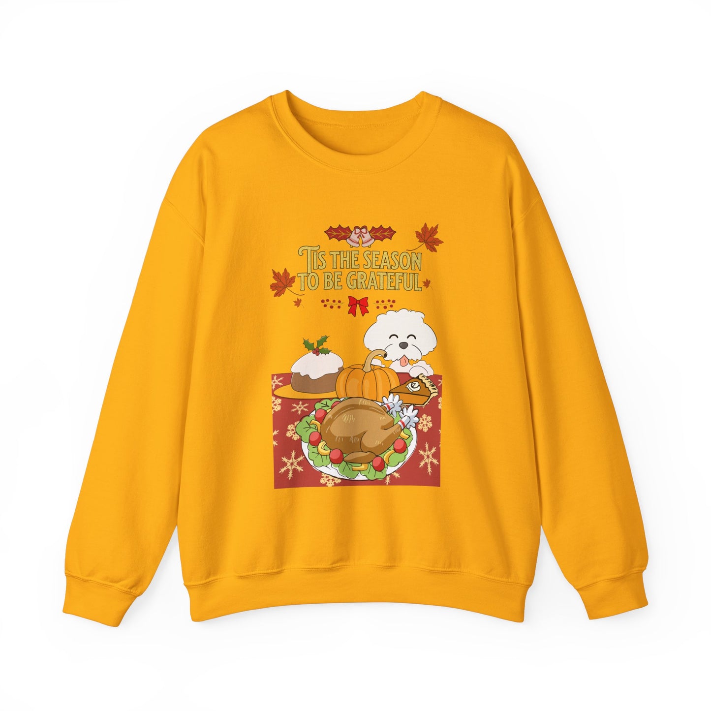 Tis the Season to be Grateful Thanksgiving Unisex Crewneck Sweatshirt