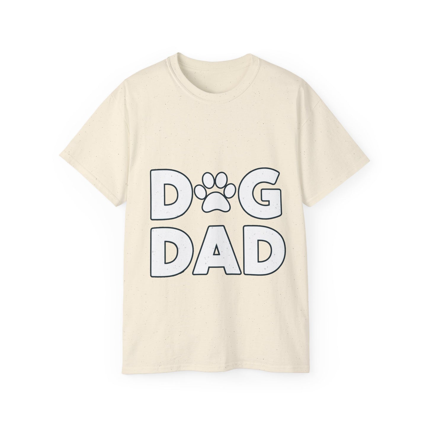 Cute Dog Dad Paw Print Unisex Organic T-Shirt