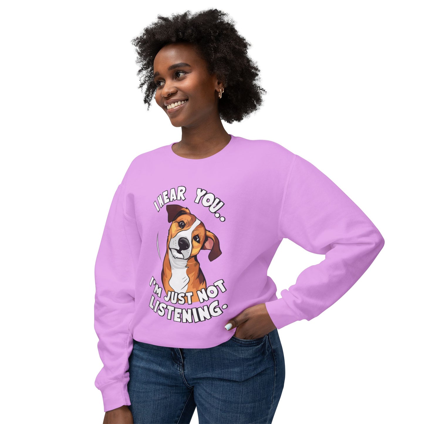 Funny Dog Meme Sweatshirt - I Hear You, I'm Just Not Listening