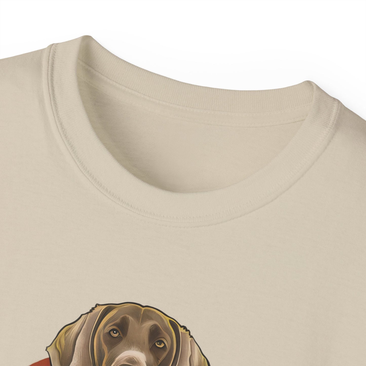 Cute Cartoon Weimaraner Dad Organic T-Shirt