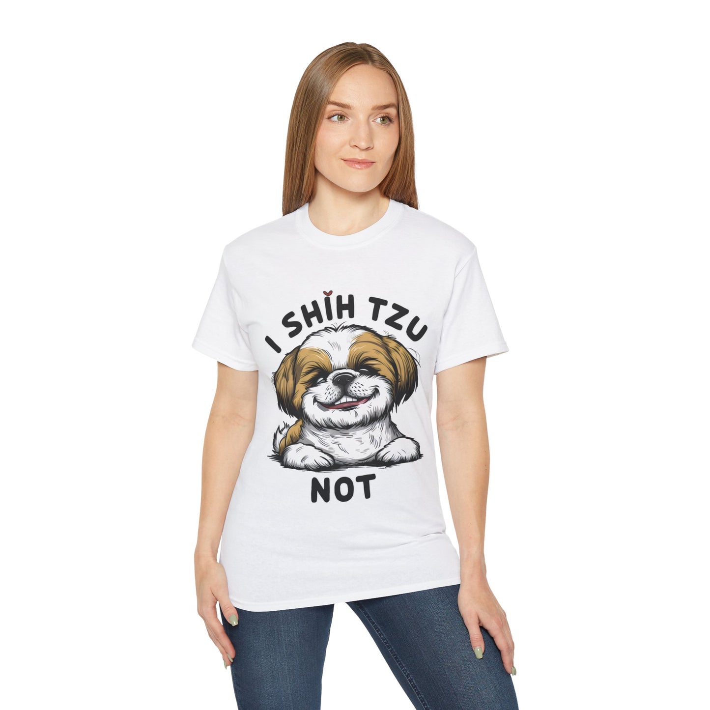 Cute Funny I Shih Tzu Not Dog Meme Organic T-Shirt