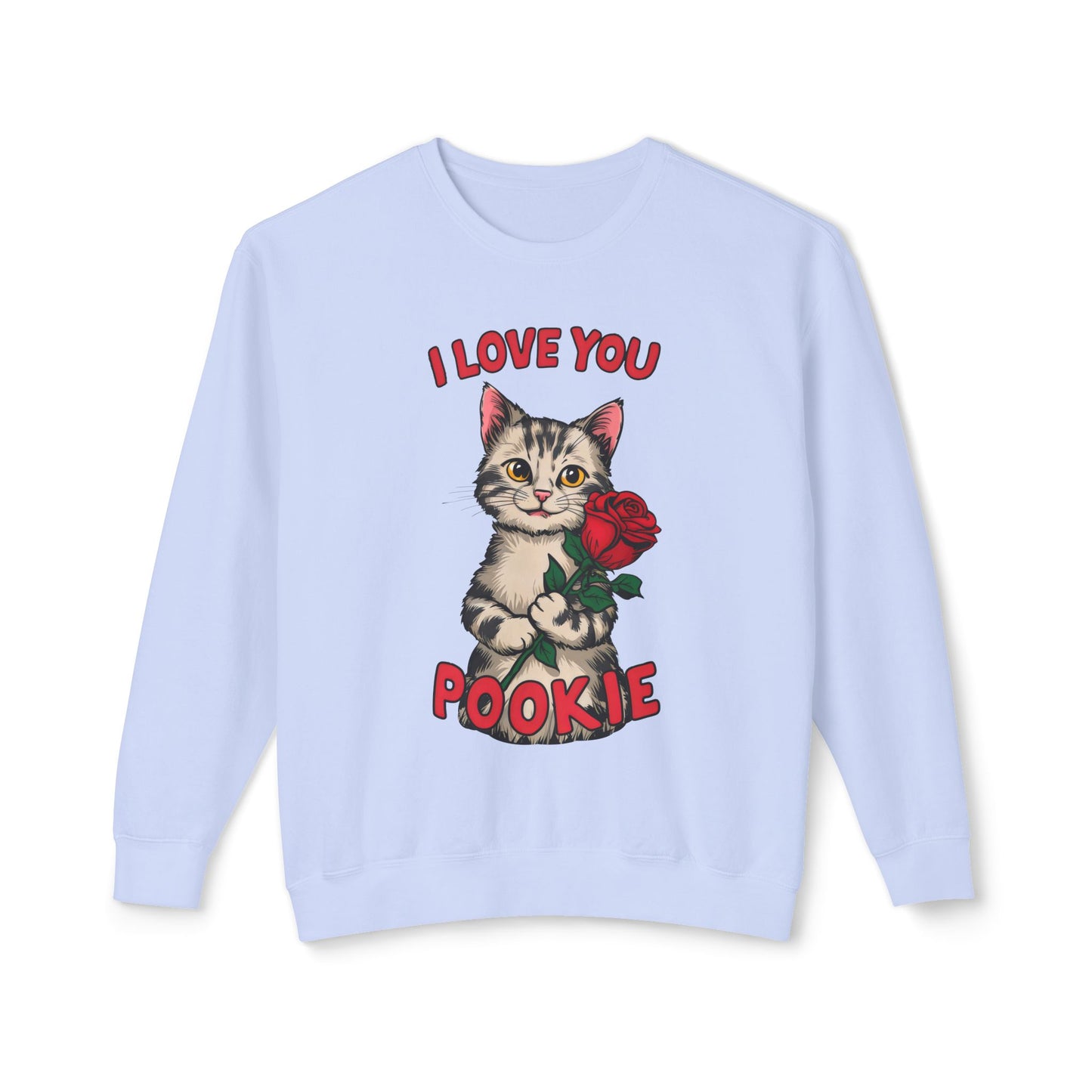 Cute Funny Cat Cartoon I Love You Poookie Sweatshirt