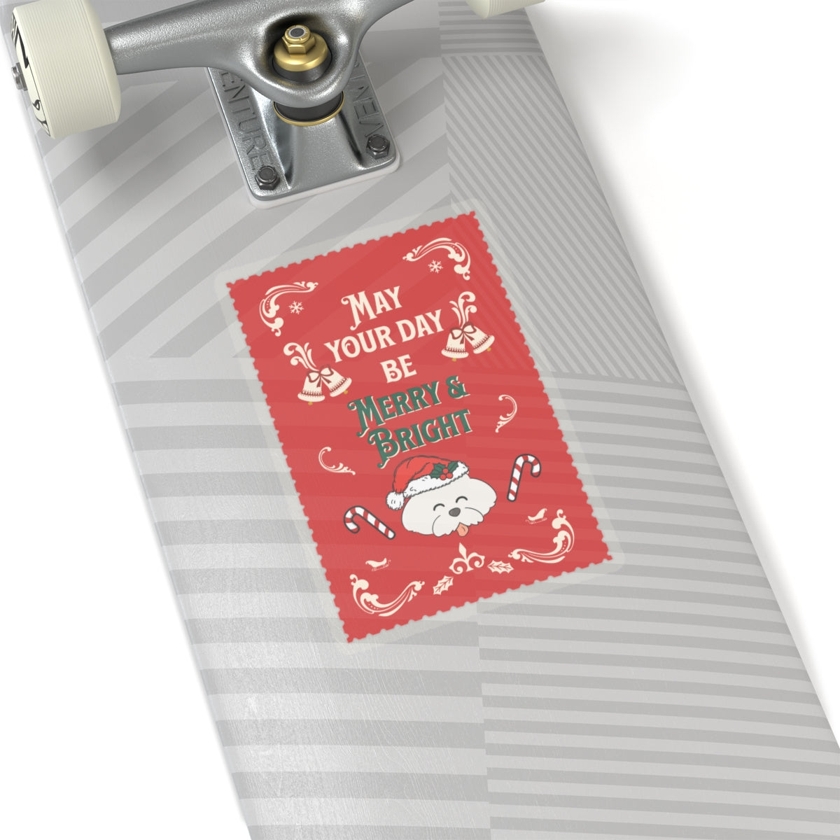 May Your Day be Merry and Bright Christmas Dog Kiss-cut Stickers