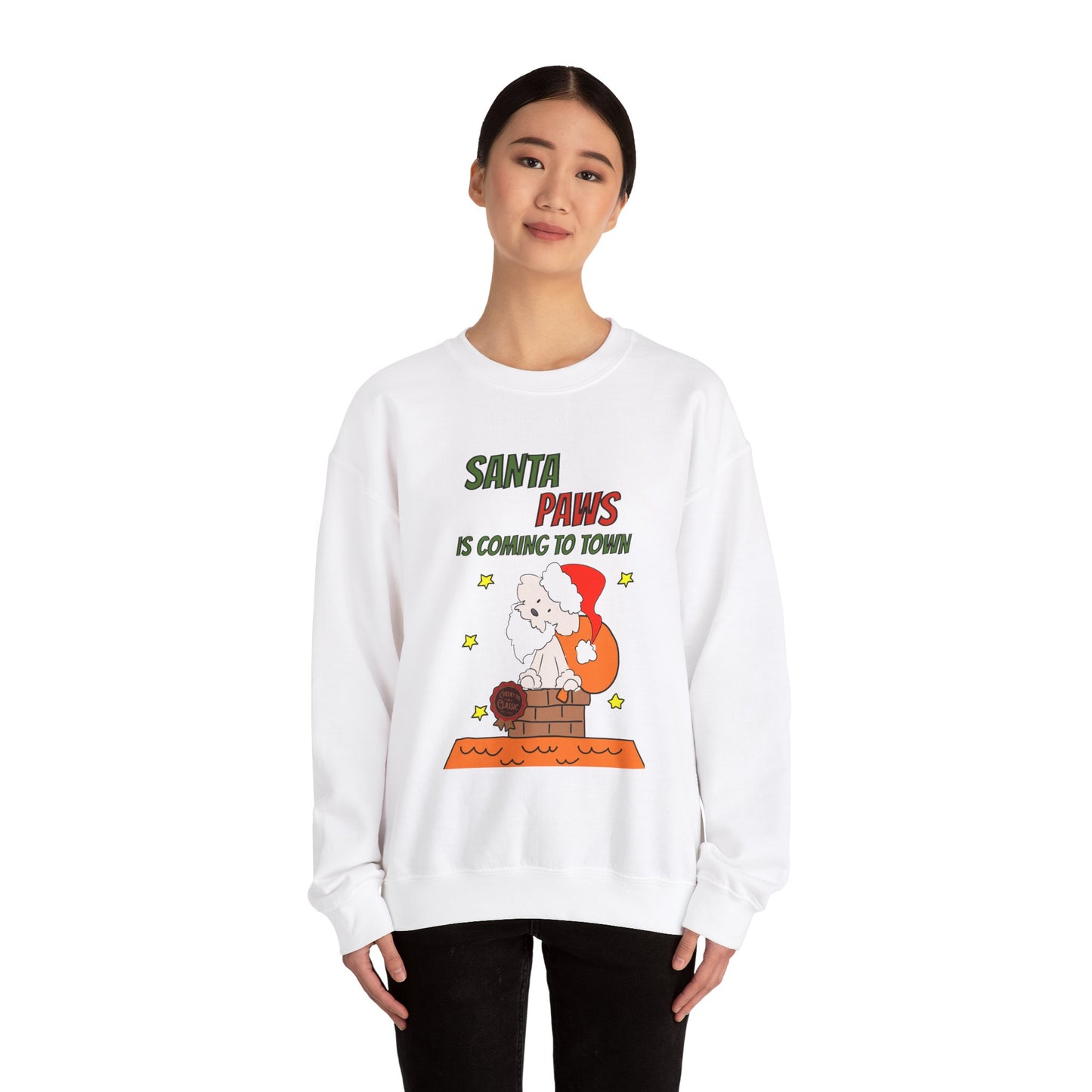 Santa Paws is Coming to Town Unisex Crewneck Sweatshirt