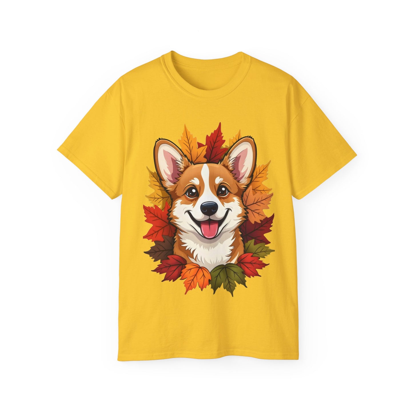 Cute Dog Cartoon Corgi Fall Tee