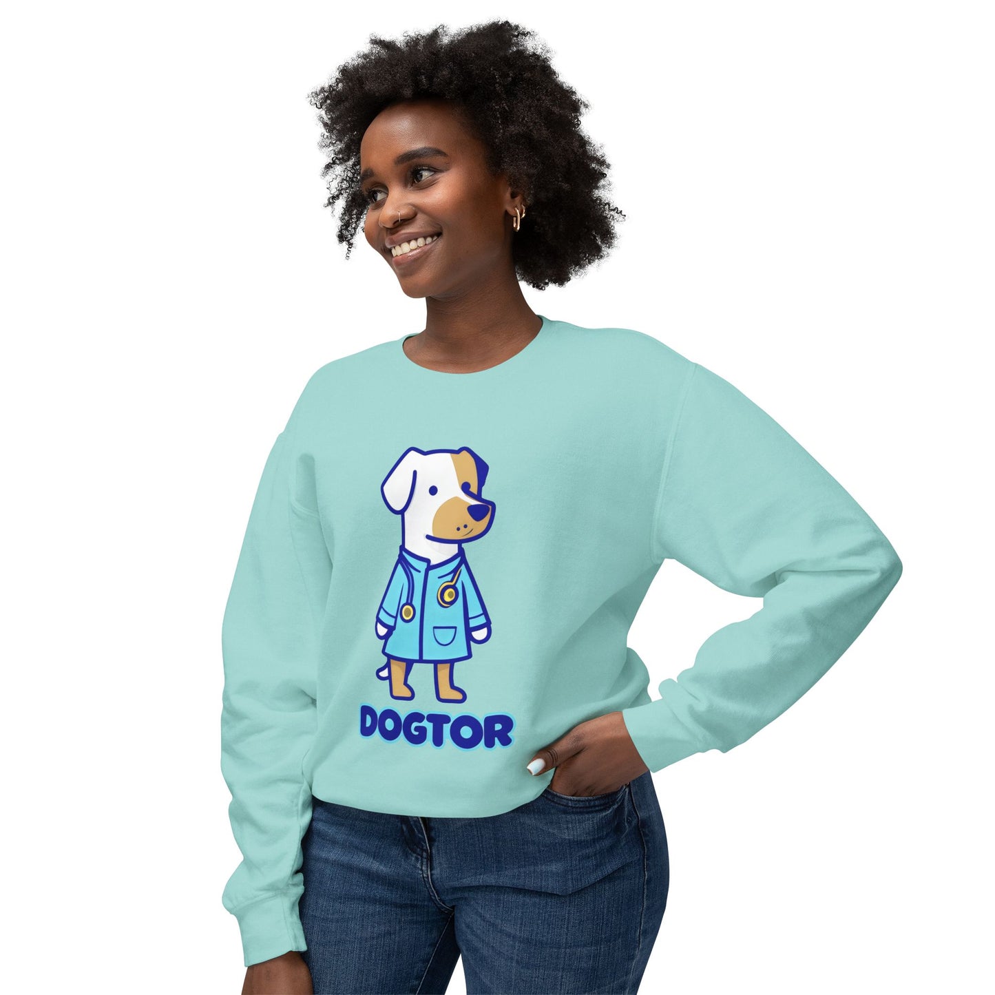 Cute Cartoon Dog Meme Dogtor Sweatshirt