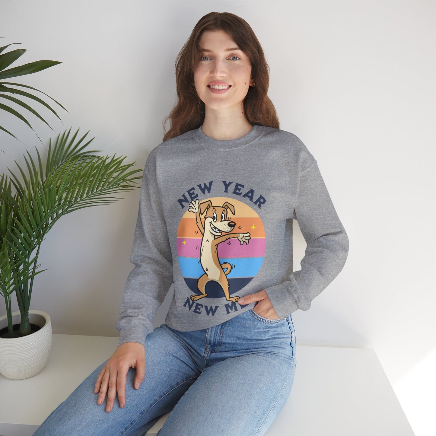 Cute Funny New Year New Me Unisex Crewneck Sweatshirt