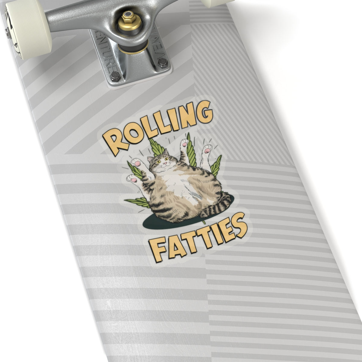 Cat Cartoon Rolling Fatties Stickers