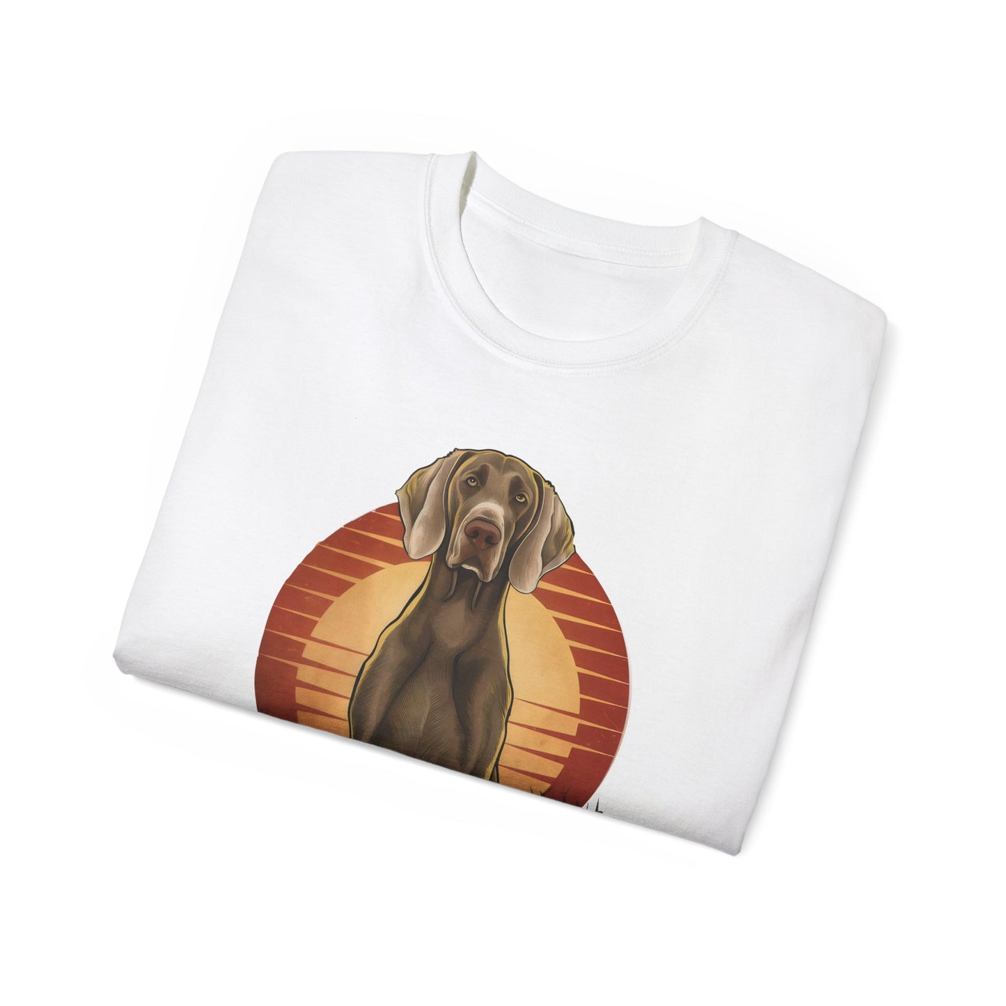 Cute Cartoon Weimaraner Dad Organic T-Shirt