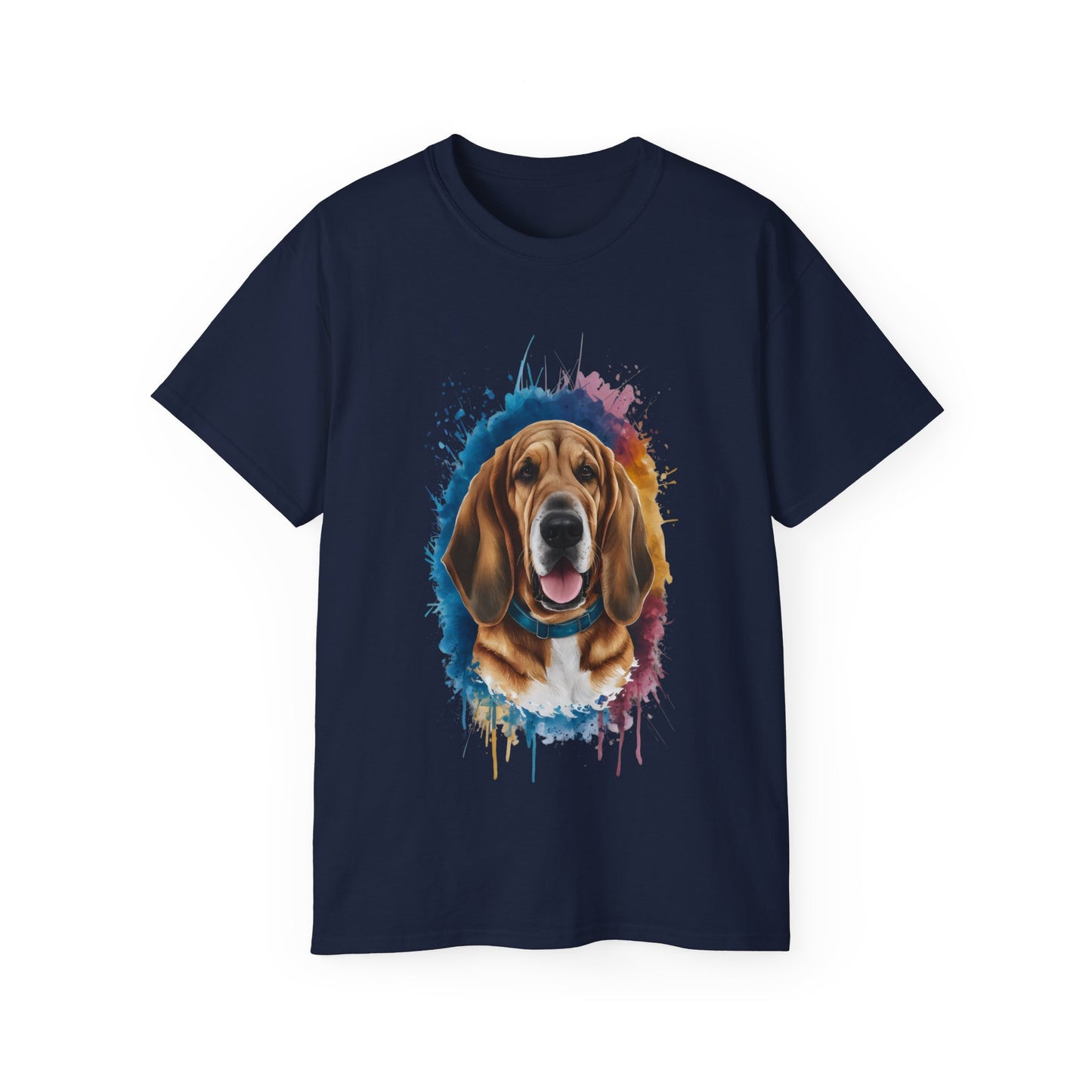 Cute Watercolour Bloodhound Dog Lover Organic T-Shirt