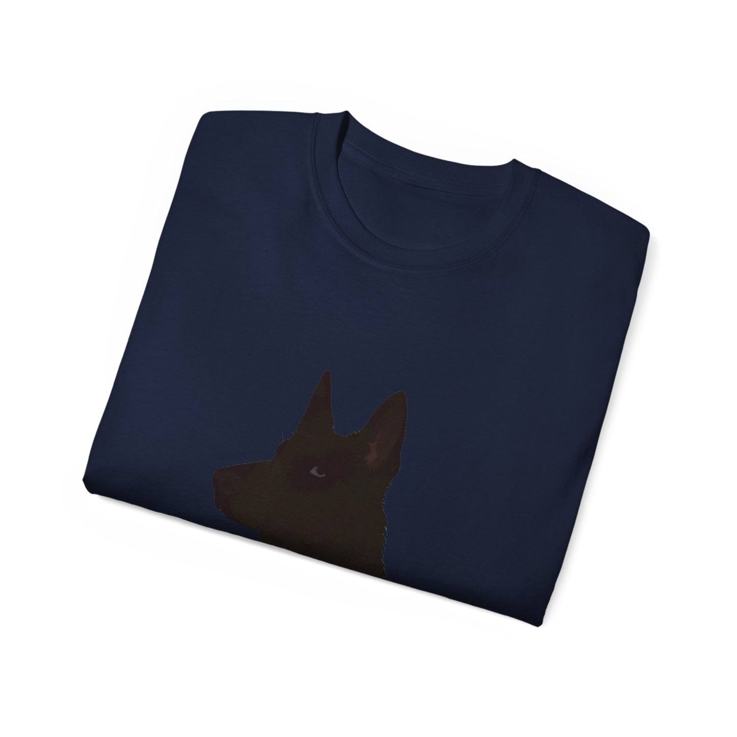 Cute Cartoon German Shepherd Dad Organic T-Shirt