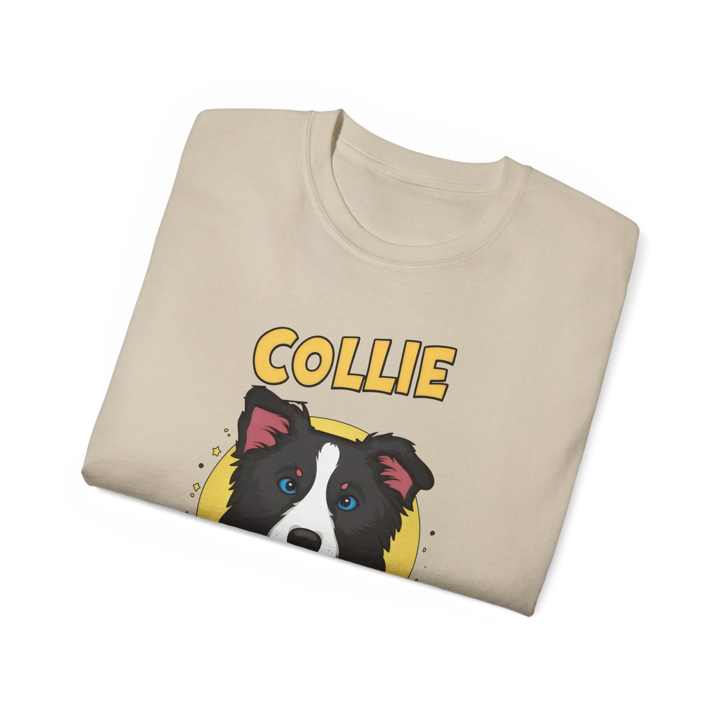 Cute Cartoon Collie Dad Organic T-Shirt