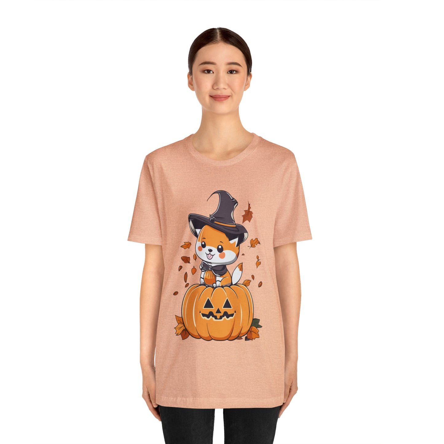 Cute Shiba Pumpkin Unisex Jersey Short Sleeve Tee