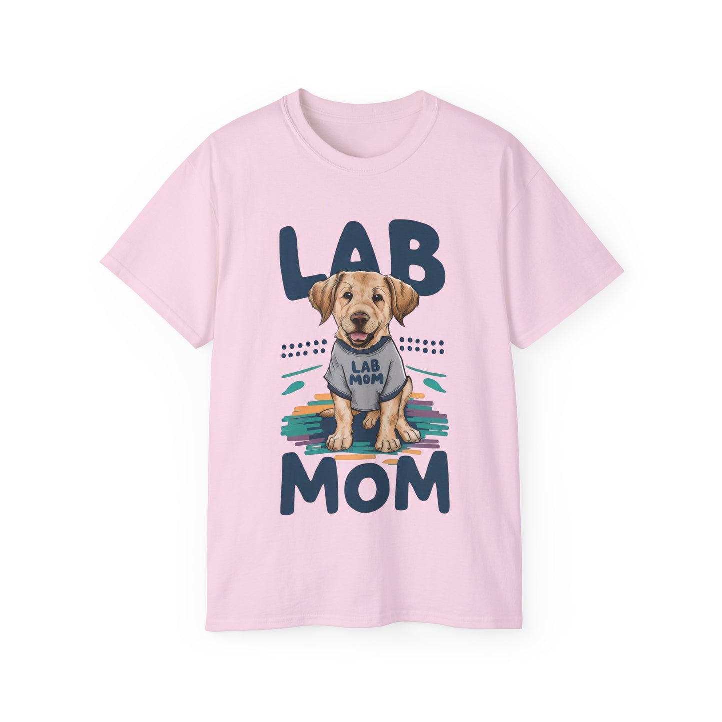 Cute Dog Cartoon Lab Mom Organic T-Shirt