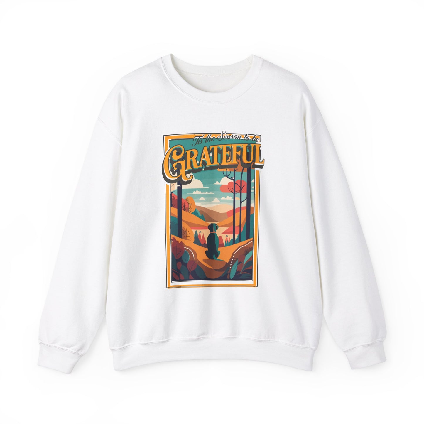 Tis the Season to be Grateful Thanksgiving Unisex Crewneck Sweatshirt