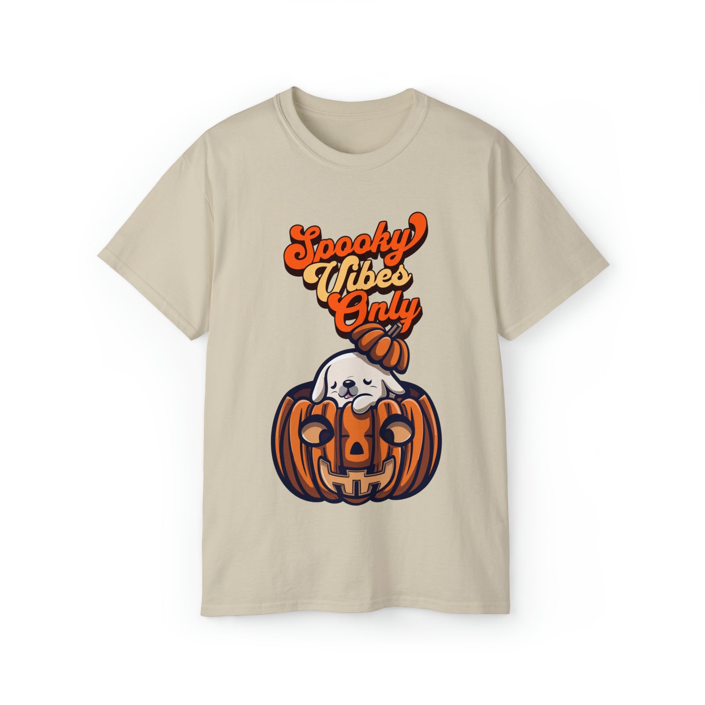 Cute Spooky Vibes Only Unisex Organic T-Shirt