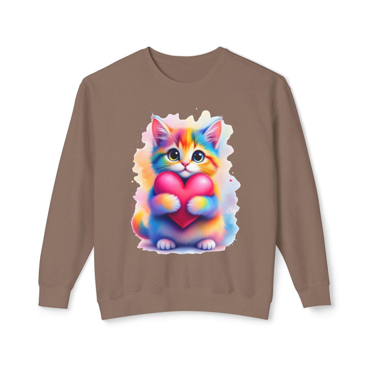 Rainbow Cat Heart Sweatshirt