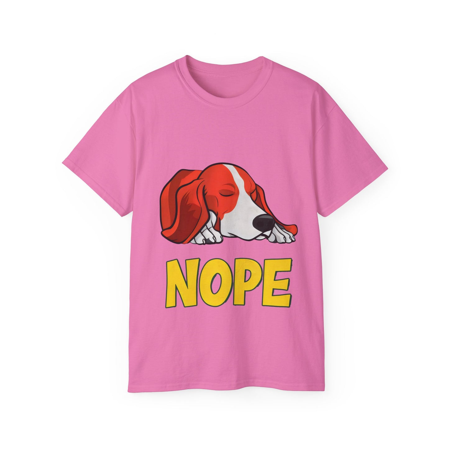 Cute Dog Cartoon Nope Meme Unisex Organic T-Shirt