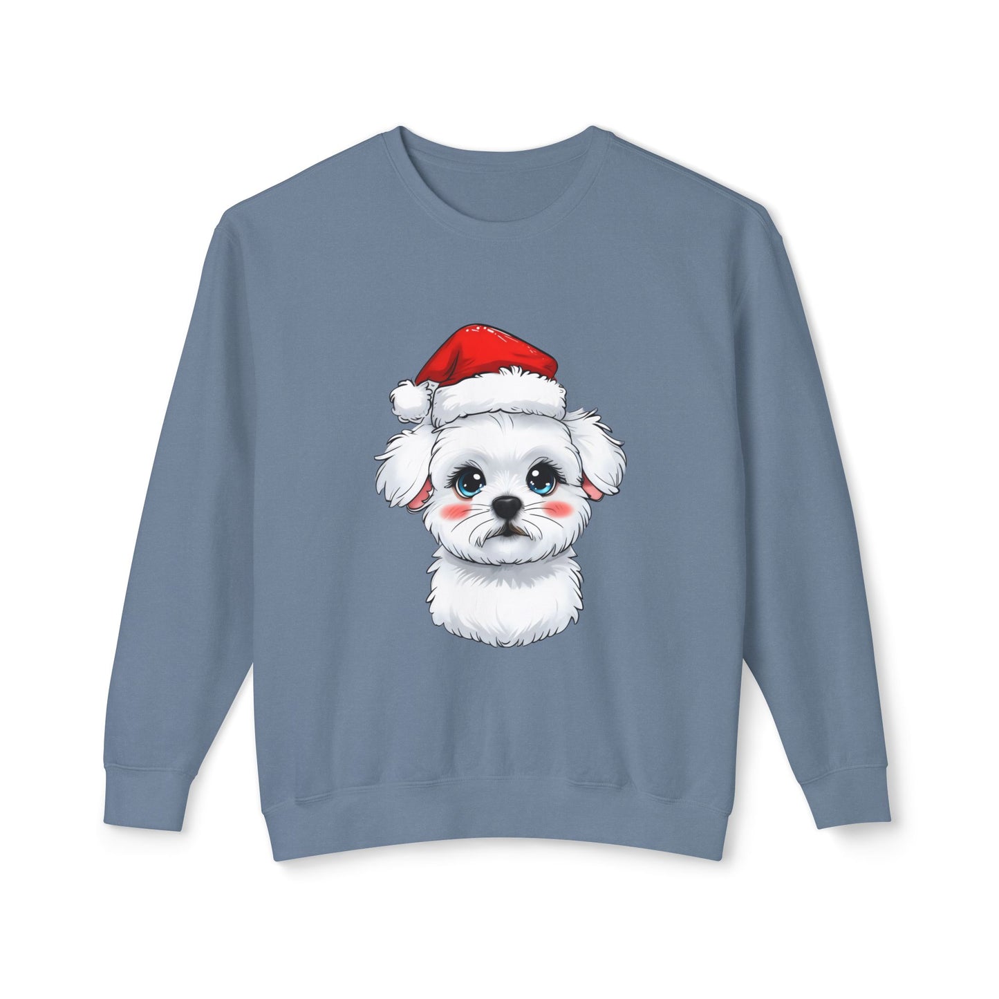 Cute Dog Cartoon Bichon Frise Christmas Sweatshirt