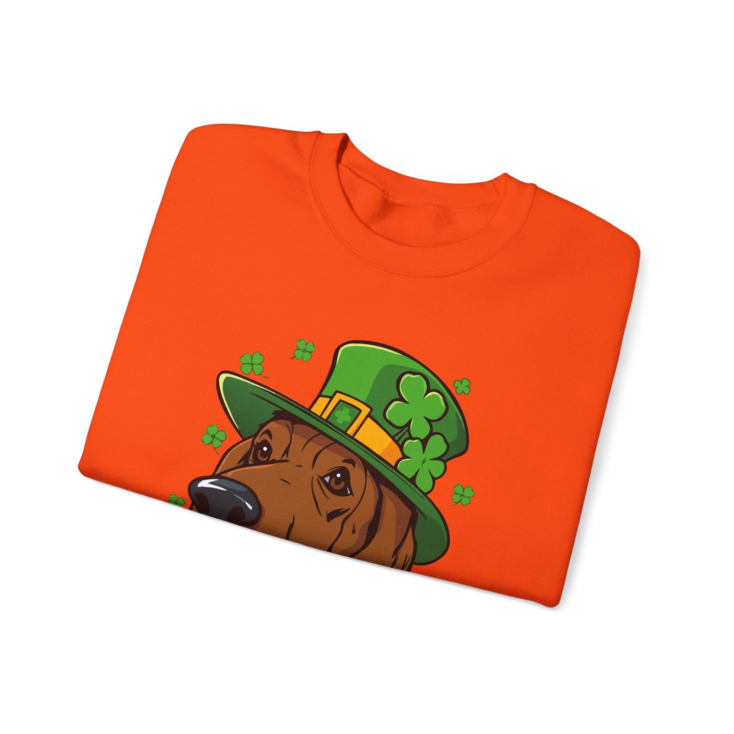 Cute Cartoon Shamrock Bloodhound St Patrick's Day Sweatshirt