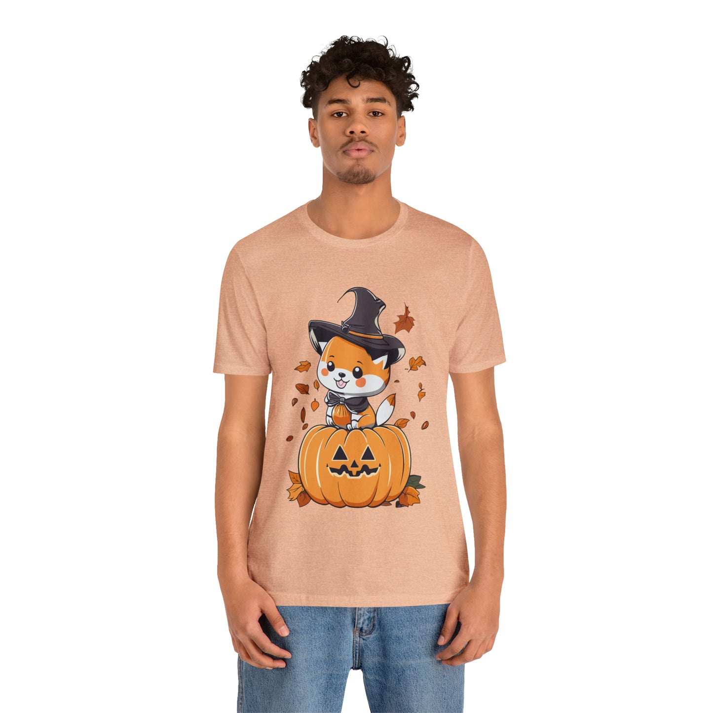 Cute Shiba Pumpkin Unisex Jersey Short Sleeve Tee