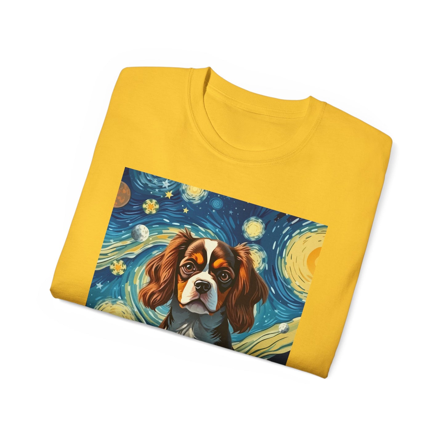 Starry Night Cavalier King Charles Spaniel Organic Tee