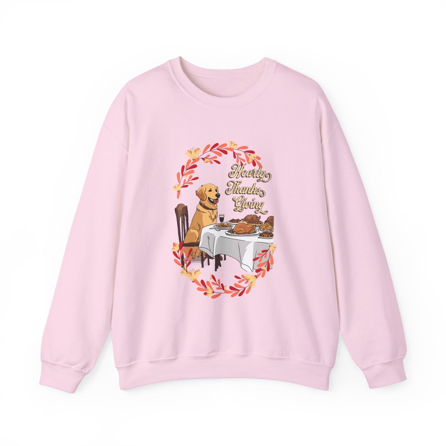 Golden Retriever Hearty Thanksgiving Unisex Crewneck Sweatshirt