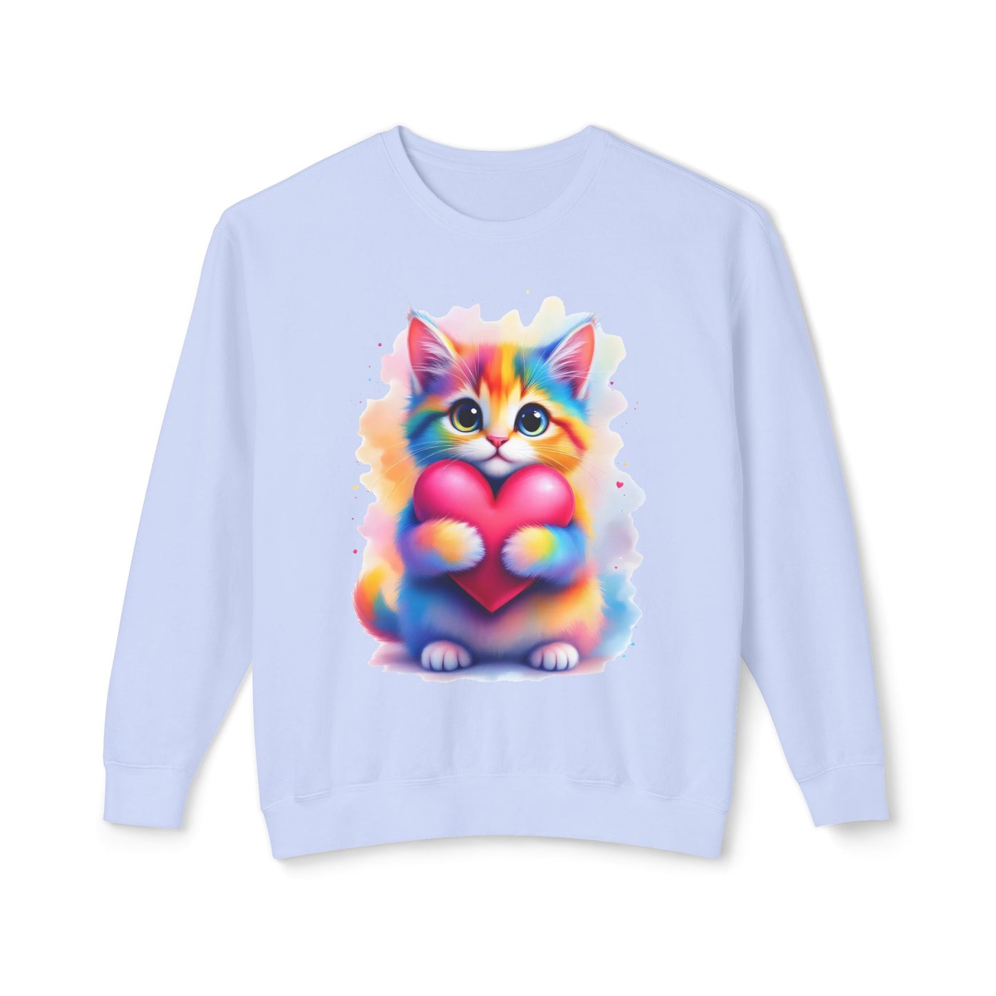 Rainbow Cat Heart Sweatshirt