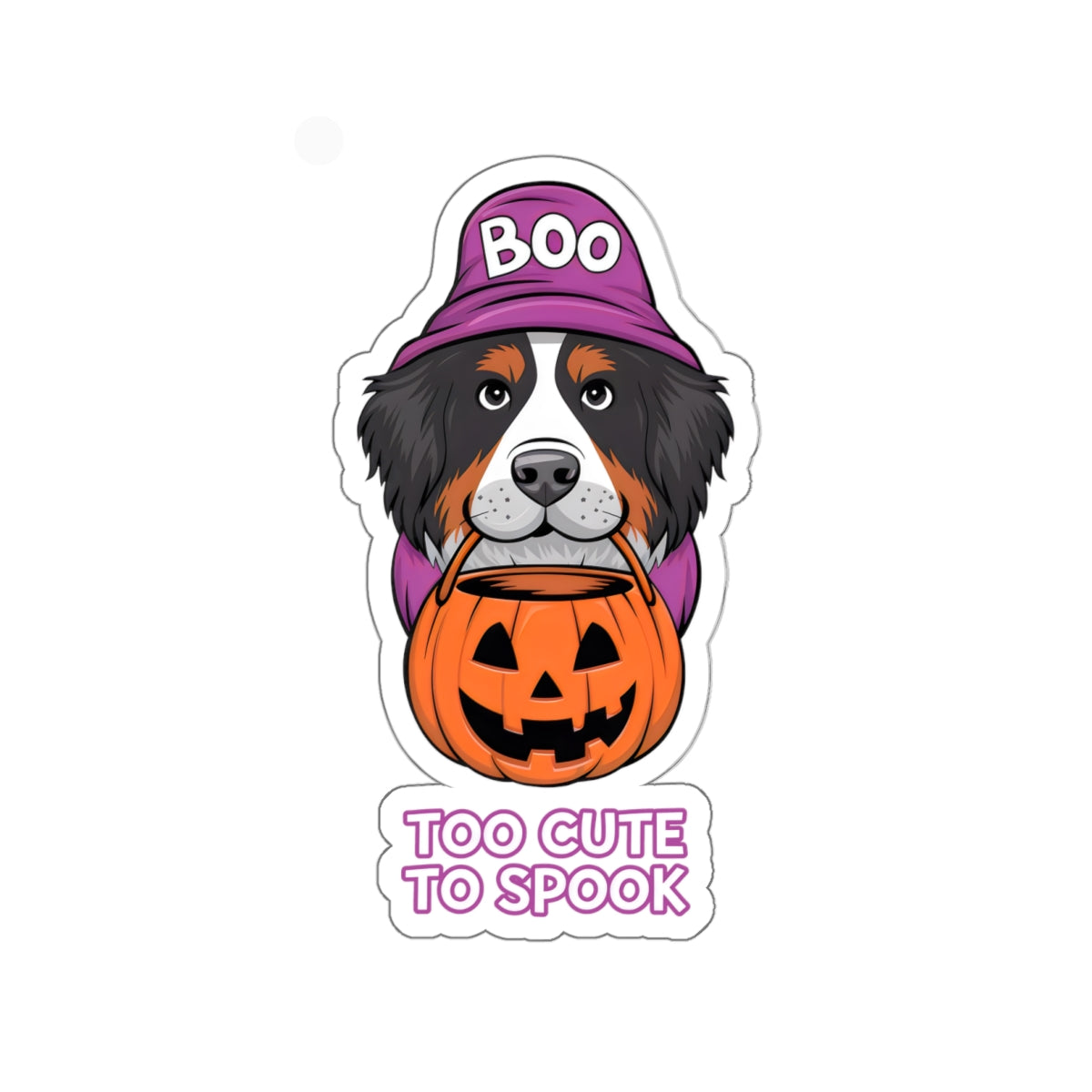 Dog Cartoon Too Cute to Spook Kiss-cut Stickers