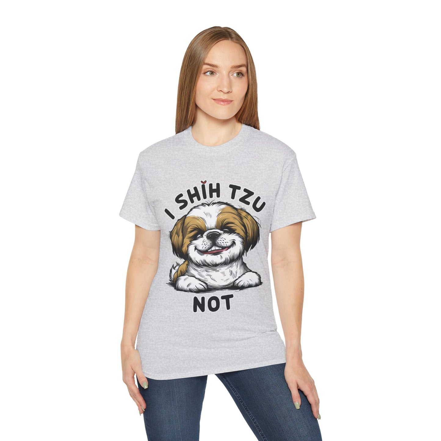 Cute Funny I Shih Tzu Not Dog Meme Organic T-Shirt