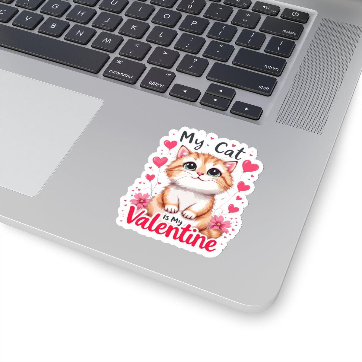 Cute Cartoon My Cat is My Valentine Sticker