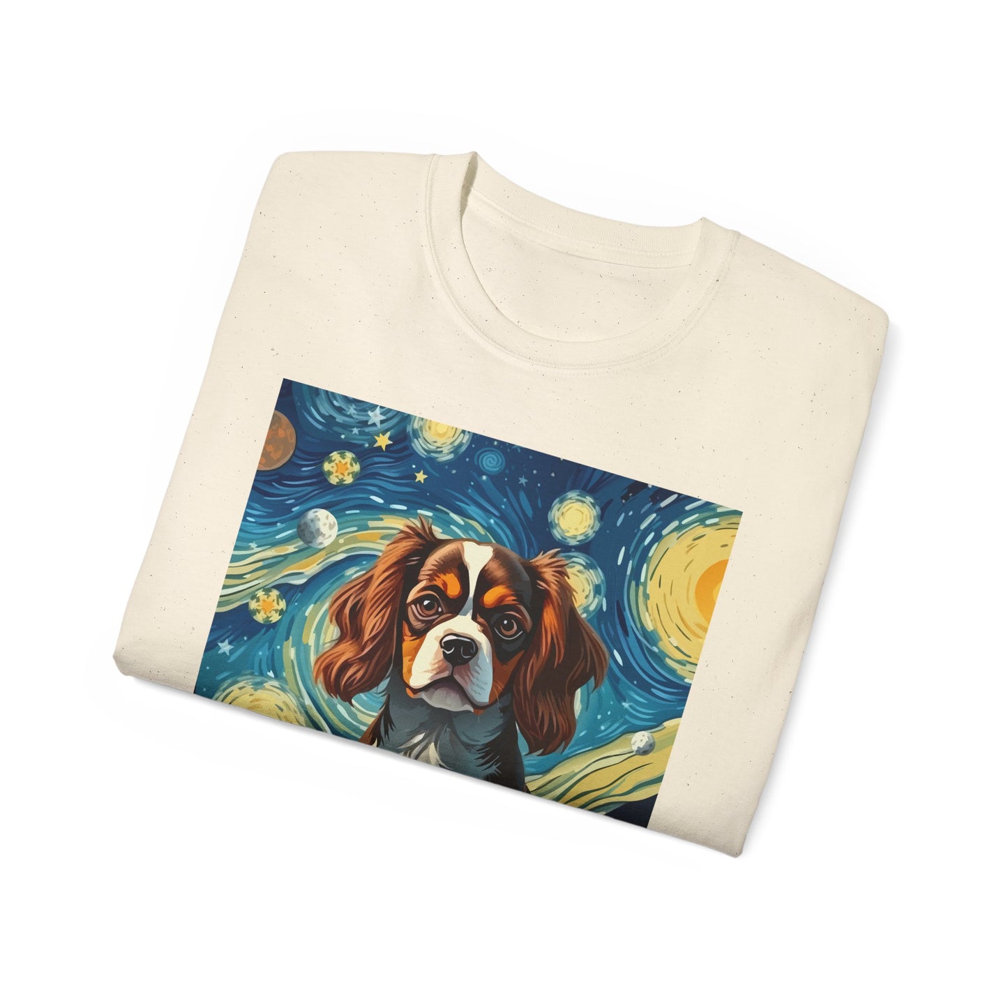 Starry Night Cavalier King Charles Spaniel Organic Tee