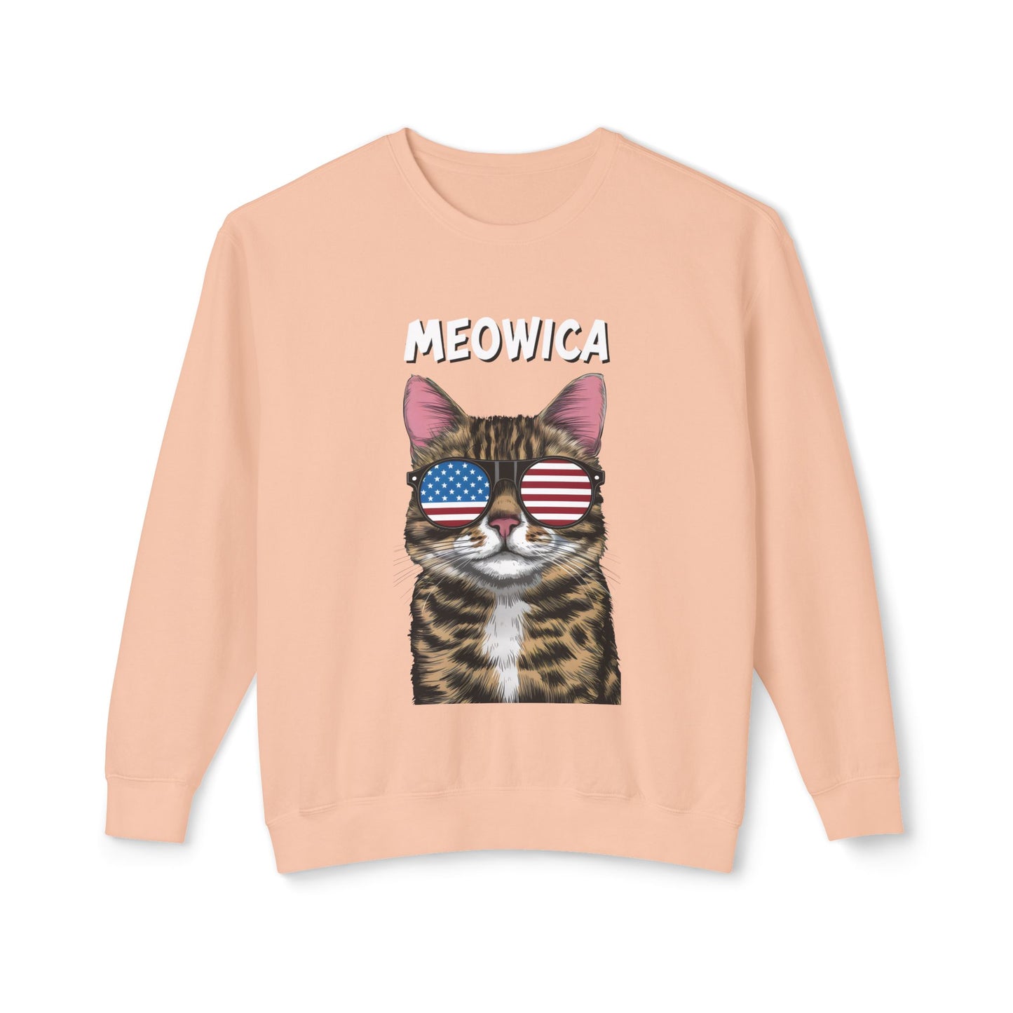 Cat Meme Crewneck Sweatshirt - Cute Meowica Design