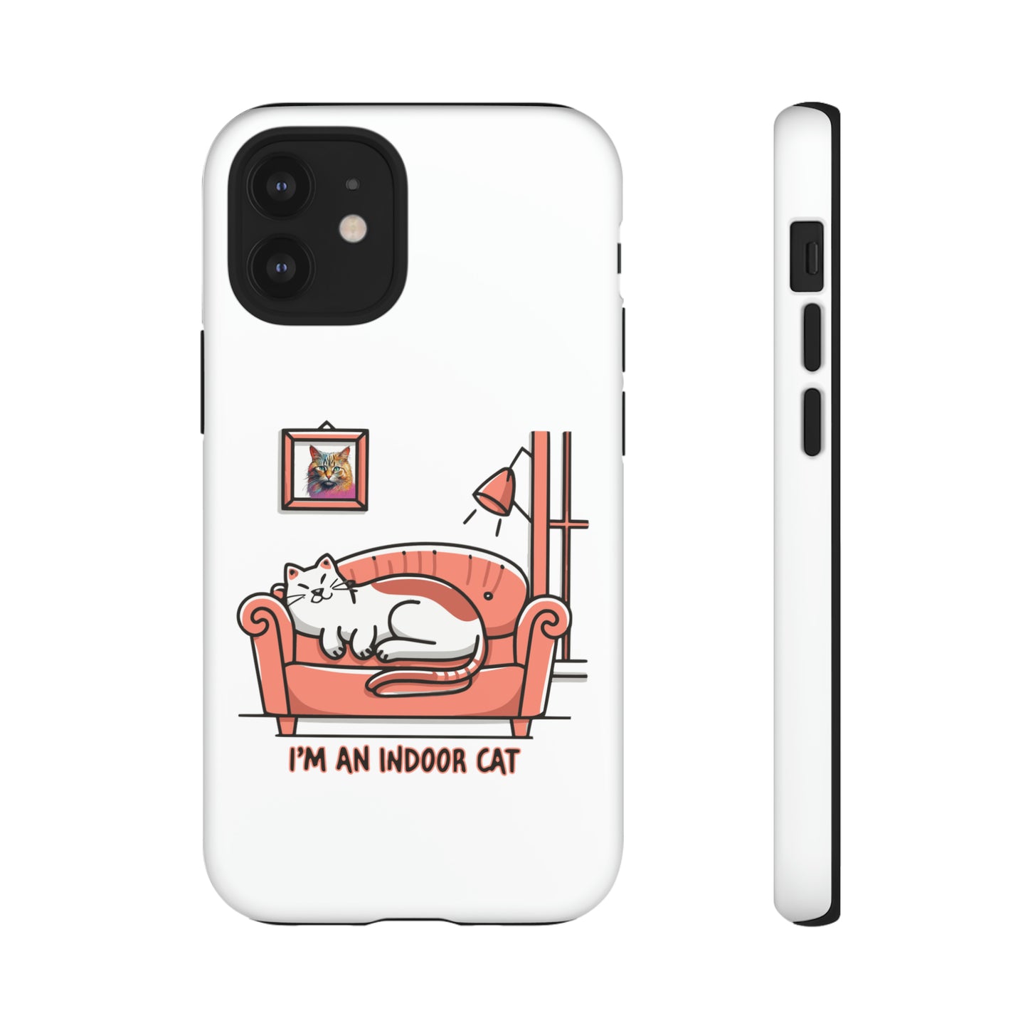 Cute Funny I'm an Indoor Cat Meme Cartoon iPhone Tough Cases