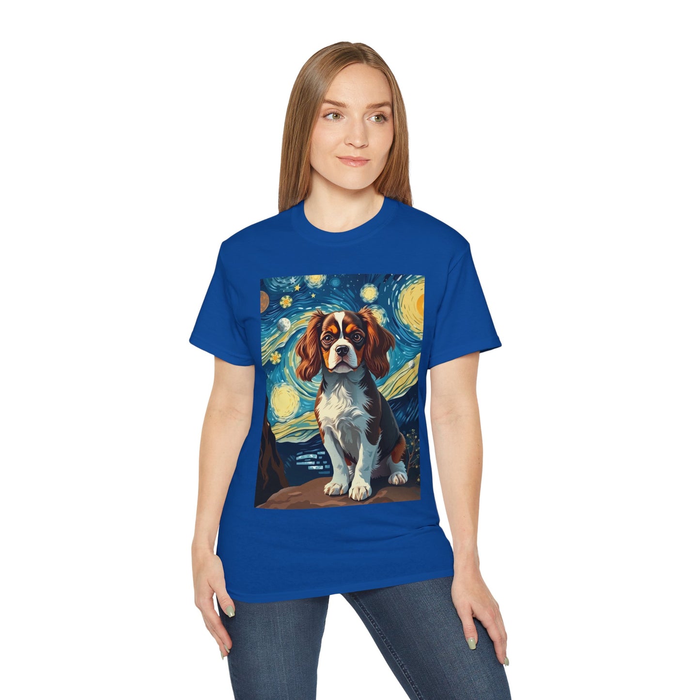 Starry Night Cavalier King Charles Spaniel Organic Tee