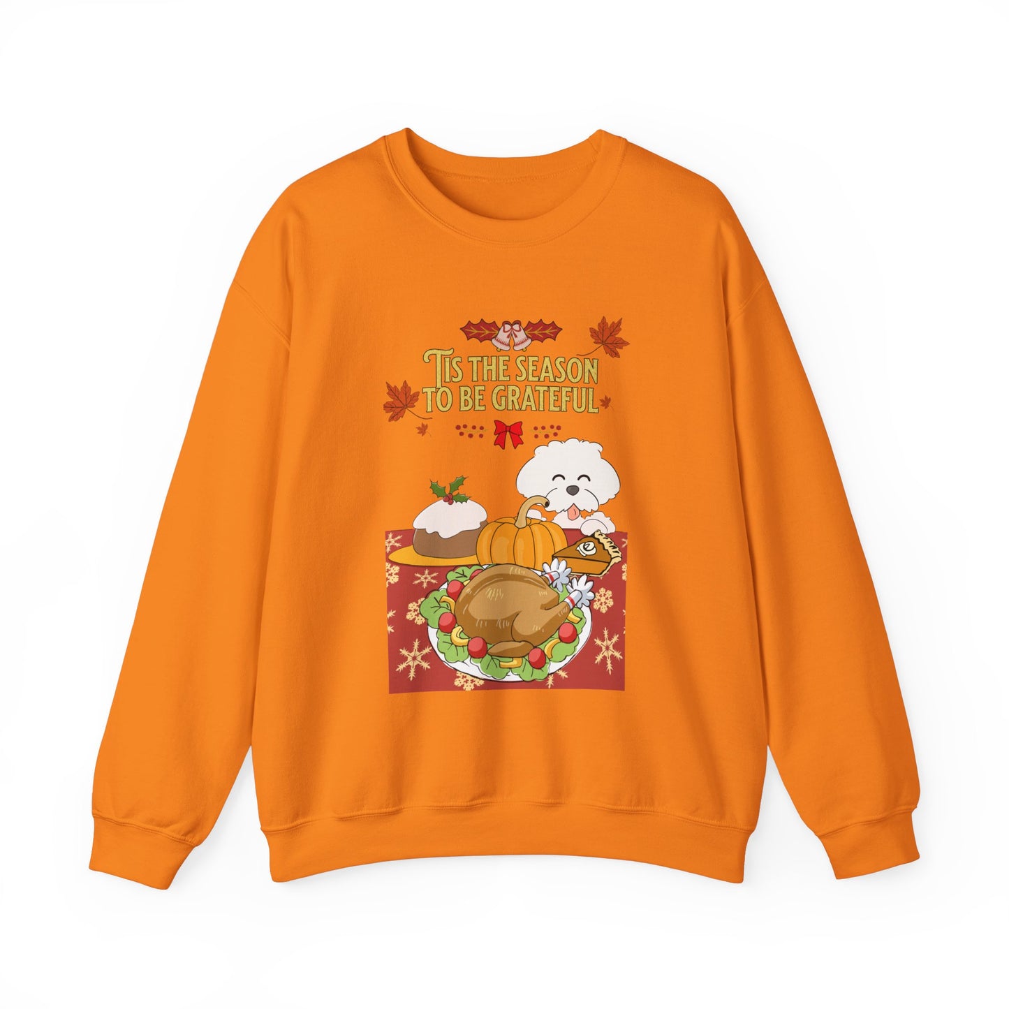 Tis the Season to be Grateful Thanksgiving Unisex Crewneck Sweatshirt